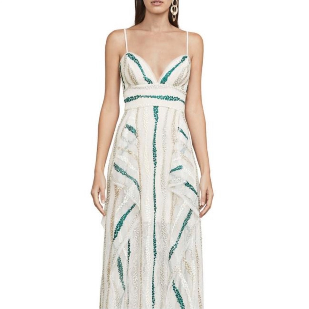 bcbgmaxazria liliana tulle maxi dress